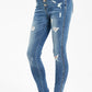 Full Size Button-Fly Slit Jeans