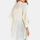 Open Front Slit Exposed Seam Cardigan