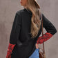 Mixed Print Color Block Long Sleeve Top