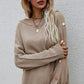Button Detail Boat Neck Sweater