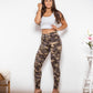 Full Size Camouflage Buttoned Leggings