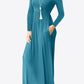 Round Neck Empire Waist Pocket Dress