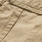 Button and Zip Closure Belted Cargo Shorts