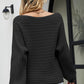 Dolman Sleeve Openwork Sweater