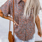 Ditsy Floral Button-Up Short Sleeve Shirt