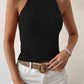 Round Neck Sleeveless Knit Top