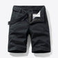 Belted Button and Zip Closure Shorts