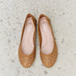 Forever Link Rhinestone Ballet Flats in Tan