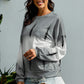 Tie-Dye Drop Shoulder Round Neck Sweatshirt