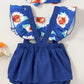 Floral Cutout Lace Trim Romper
