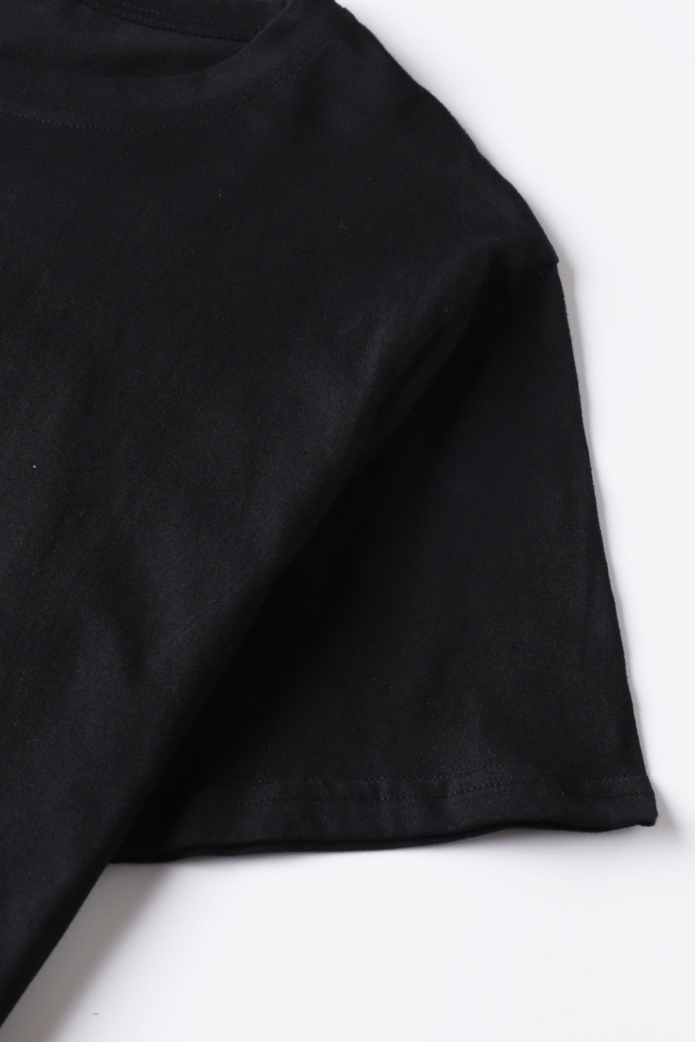 Slogan Graphic Round Neck Short Sleeve Tee
