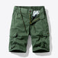 Drawstring Elastic Waist Cargo Shorts