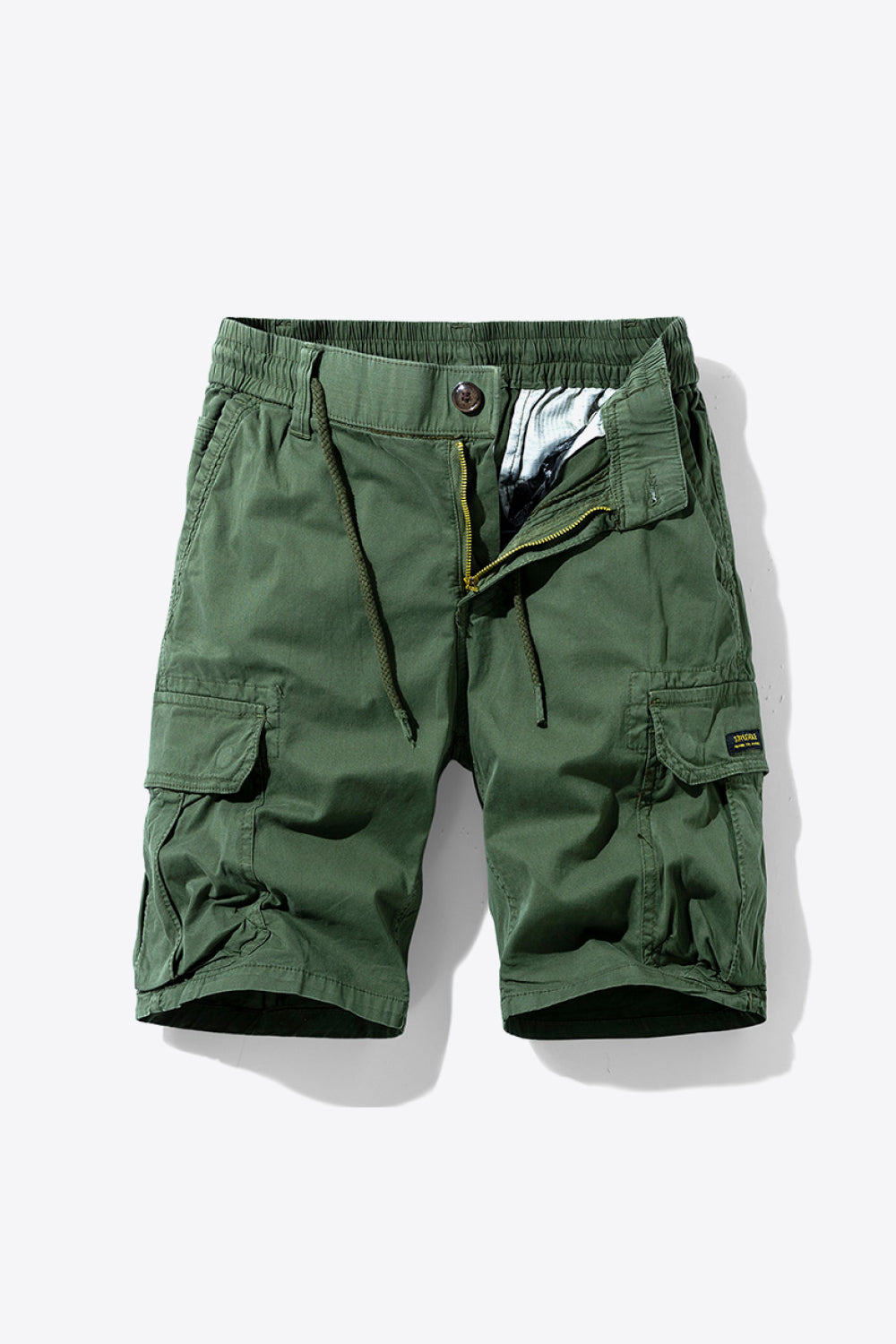 Drawstring Elastic Waist Cargo Shorts