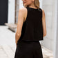 Layered Sleeveless Round Neck Romper