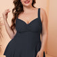 Full Size Gathered Detail Swim Dress