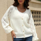 Openwork Raglan Sleeve Cardigan