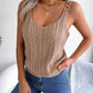 Openwork Scoop Neck Knit Tank Top