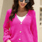 Openwork Raglan Sleeve Cardigan