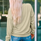 Letter Leopard Graphic Drop Shoulder Sweatshirt