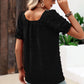 Swiss Dot Puff Sleeve Square Neck Blouse
