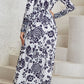 Bohemian Long Sleeve Maxi Dress with Pockets
