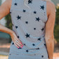 Star Print USA Slit Tank