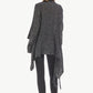 One-Button Tassel Tie Asymmetrical Hem Cardigan