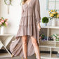 Frill Trill Flounce Sleeve High-Low Dress