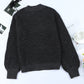 Waffle-Knit Drop Shoulder Button-Down Cardigan