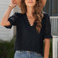 Lace V-Neck Flounce Sleeve Top