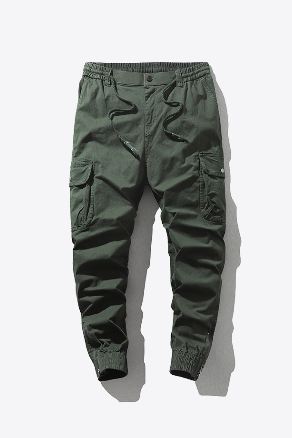 Drawstring Waist Cargo Jogger Pants