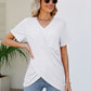 V-Neck Crisscross Short Sleeve Tee
