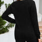 Texture Round Neck Long Sleeve Knit Top