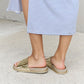 Forever Link Studded Double Strap Platform Slide Sandal
