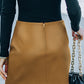 Asymmetrical PU Leather Mini Skirt