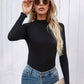 Frill Trim Rib-Knit Sweater