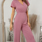 Flutter Sleeve Surplice Jumpsuit