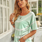 Tie-Dye Slit Dropped Shoulder Tee Shirt