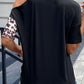 Spliced Leopard Cold-Shoulder Tee