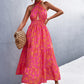 Someday Soon Printed Halter Dress