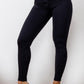 Full Size Contrast Detail Buttoned Leggings