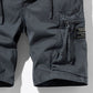 Graphic Drawstring Waist Cargo Shorts