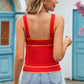 Contrast Square Neck Knit Tank