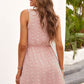 Swiss Dot Tie-Neck Sleeveless Dress