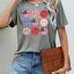 US Flag Smiley Face Graphic Tee