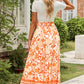 Floral Smocked Tiered Maxi Skirt