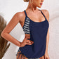 Cutout Crisscross Back Tankini Set