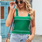 Contrast Square Neck Knit Tank
