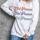 GIRL POWER Graphic Dropped Shoulder Sweatshirt