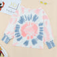 Tie-Dye Boat Neck Batwing Sleeve Tee